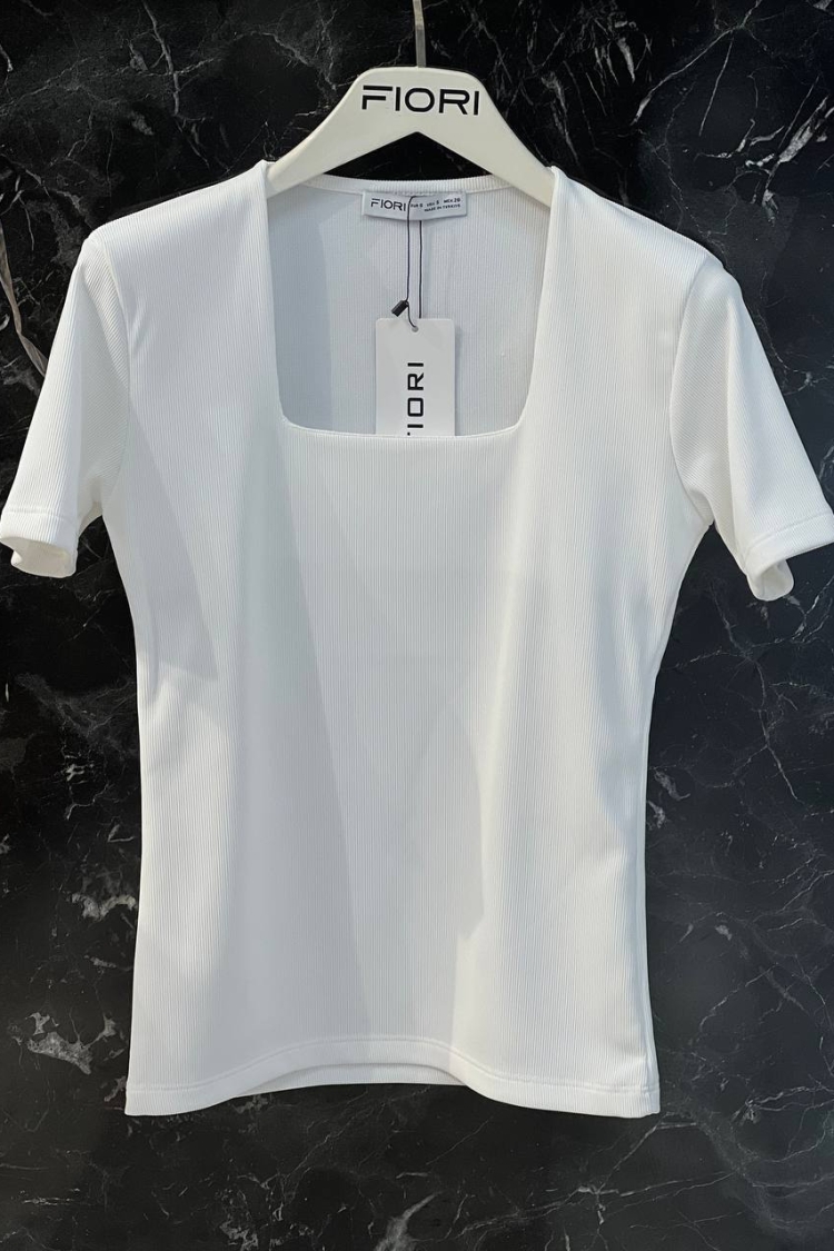 Square Neck Blouse - Fiori - Globality Store - Women Clothes Wholesale Turkey