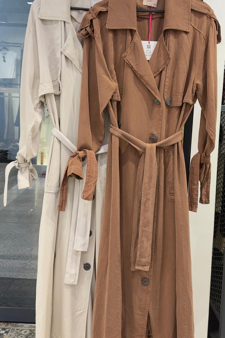 Trench With Windbreaker - Cream Rouge - Globality Store - Women Clothes Wholesale Turkey