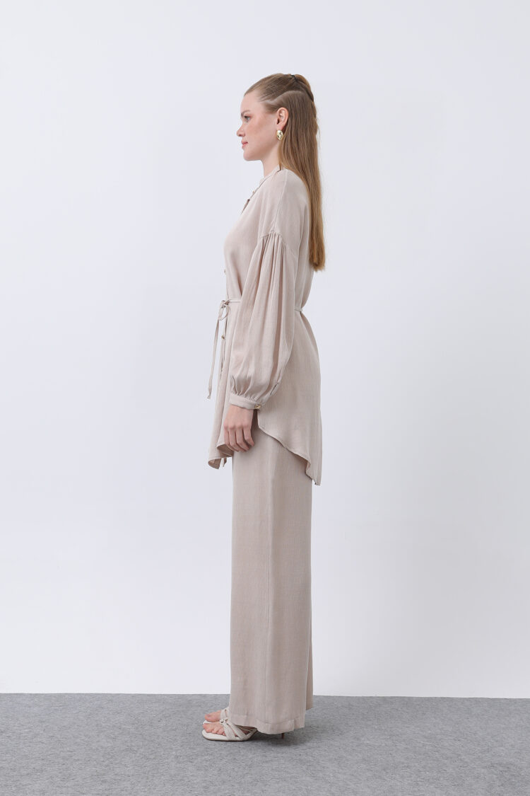 Judge Collar And Button Detailed Trouser Suit