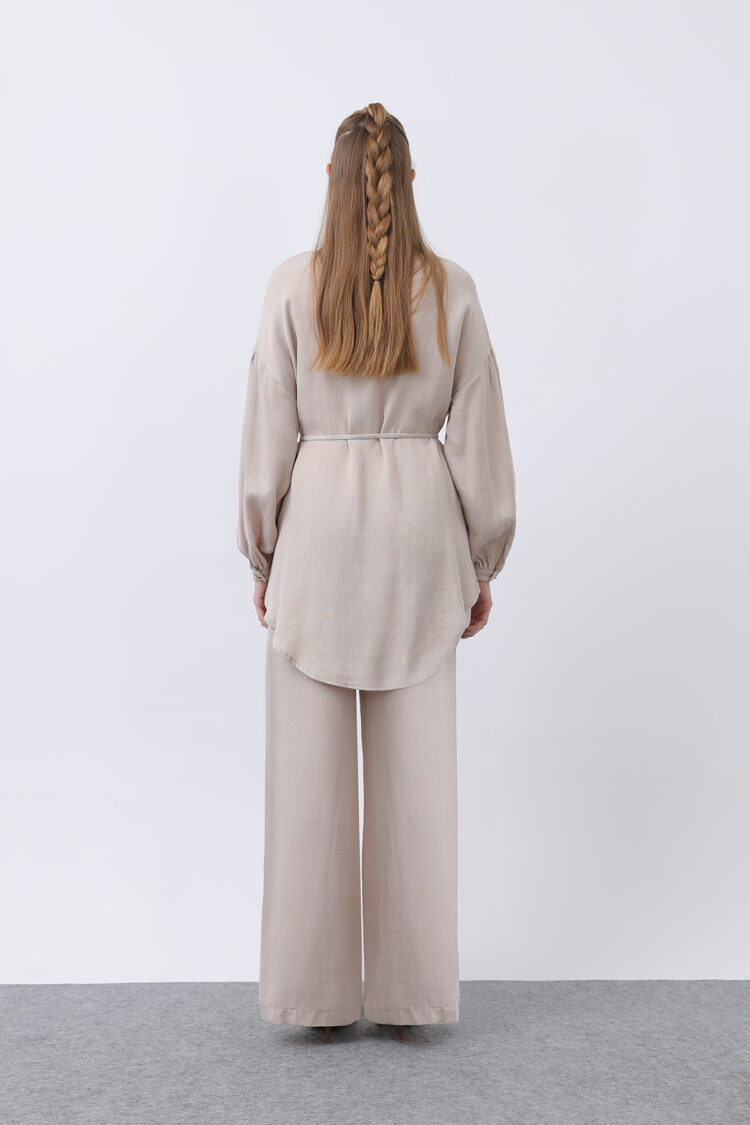 Judge Collar And Button Detailed Trouser Suit