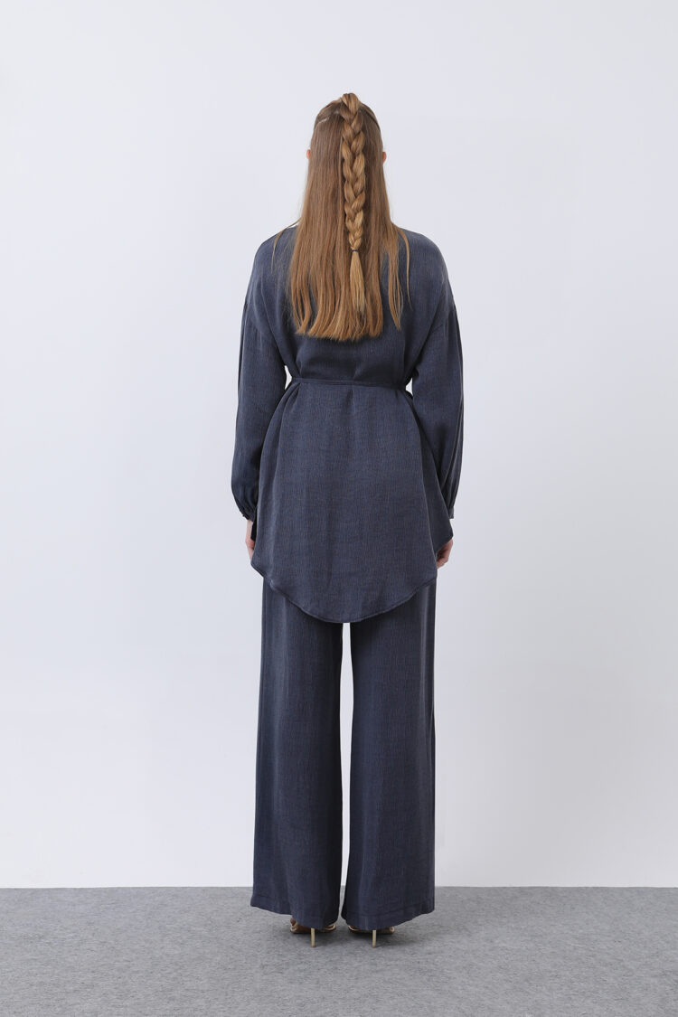 Judge Collar And Button Detailed Trouser Suit