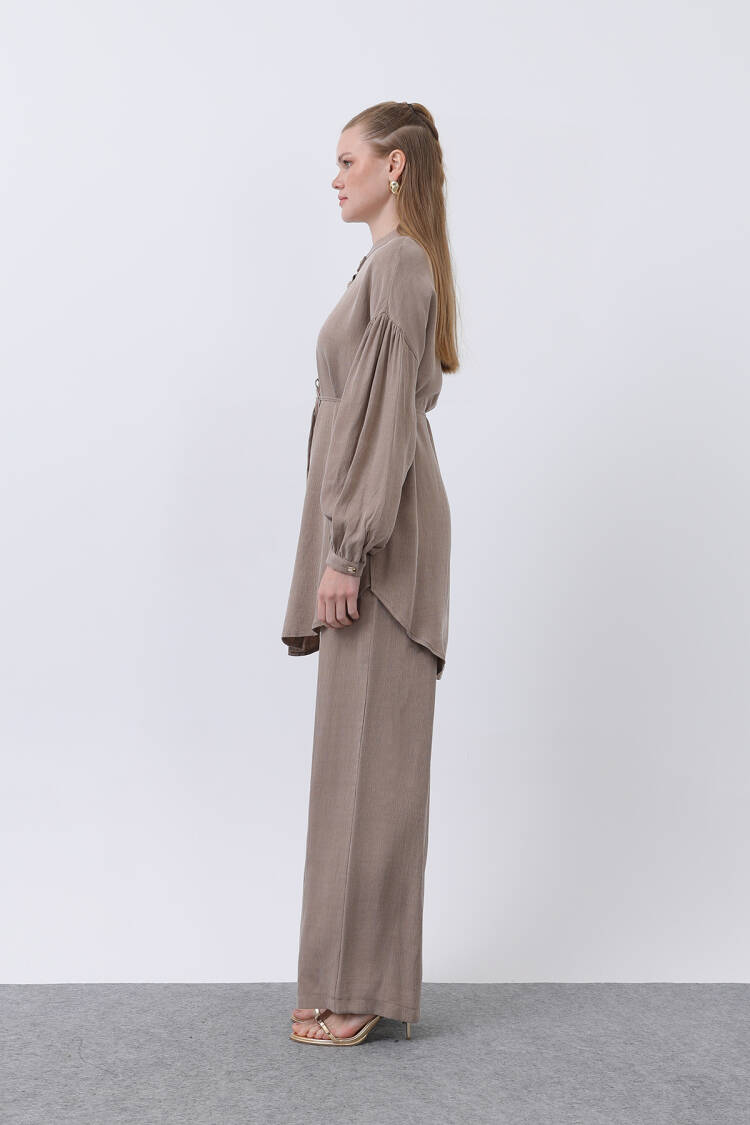 Judge Collar And Button Detailed Trouser Suit