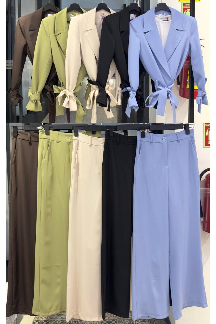 Suit Short Belt - Cream Rouge - Globality Store - Women Clothes Wholesale Turkey