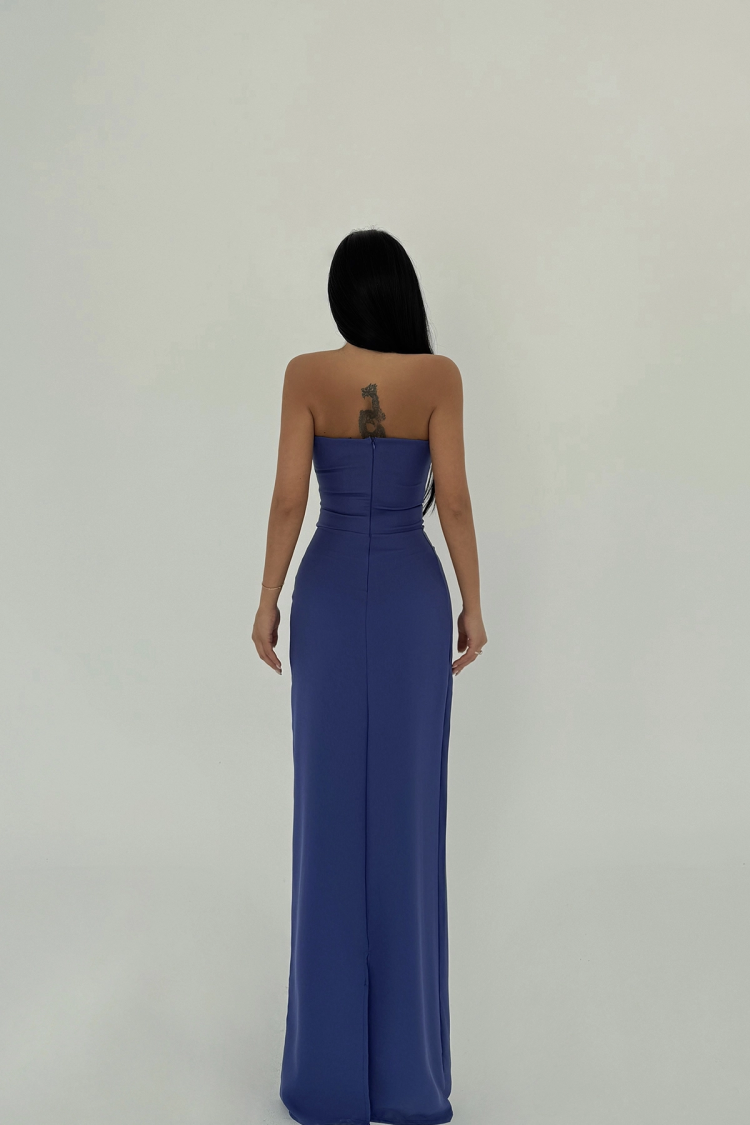 Bow Detail Strapless Dress - Mix Color