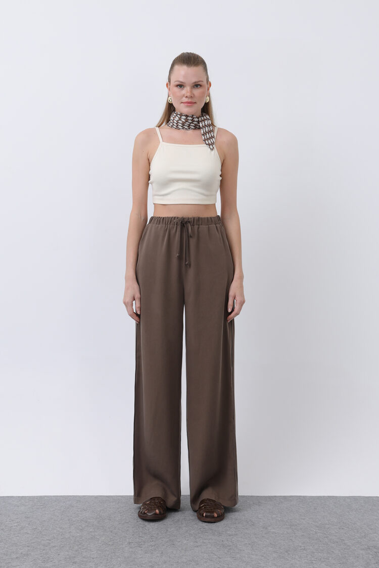 Women's Elastic Waistband Sides Pants