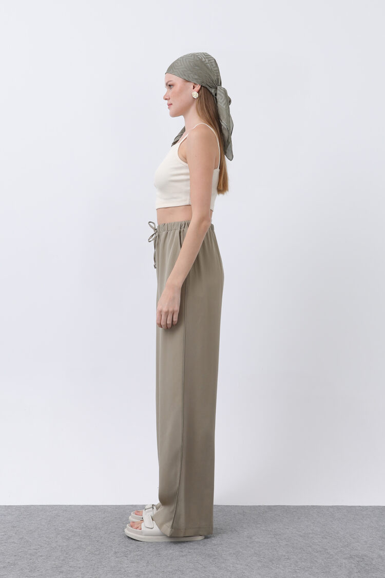 Women's Elastic Waistband Sides Pants
