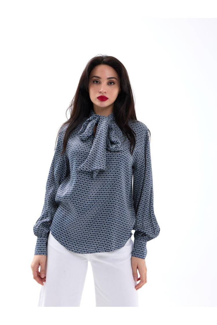 Shirt - Navy - Fame - Globality Store - Women Clothes Wholesale Turkey