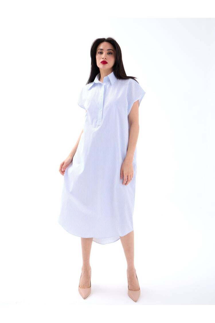 Dress - Mimı Striped - Fame - Globality Store - Women Clothes Wholesale Turkey