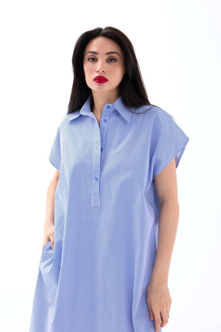 Dress -And White Striped