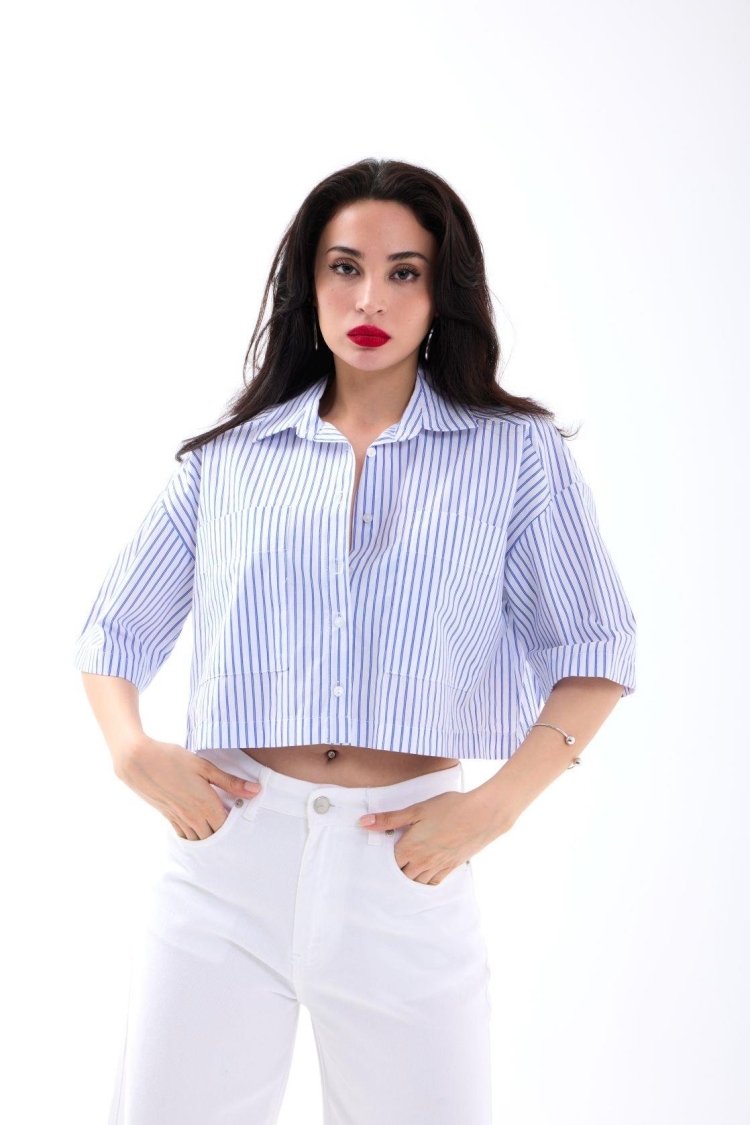 Shirt - WashingtonStriped - Fame - Globality Store - Women Clothes Wholesale Turkey