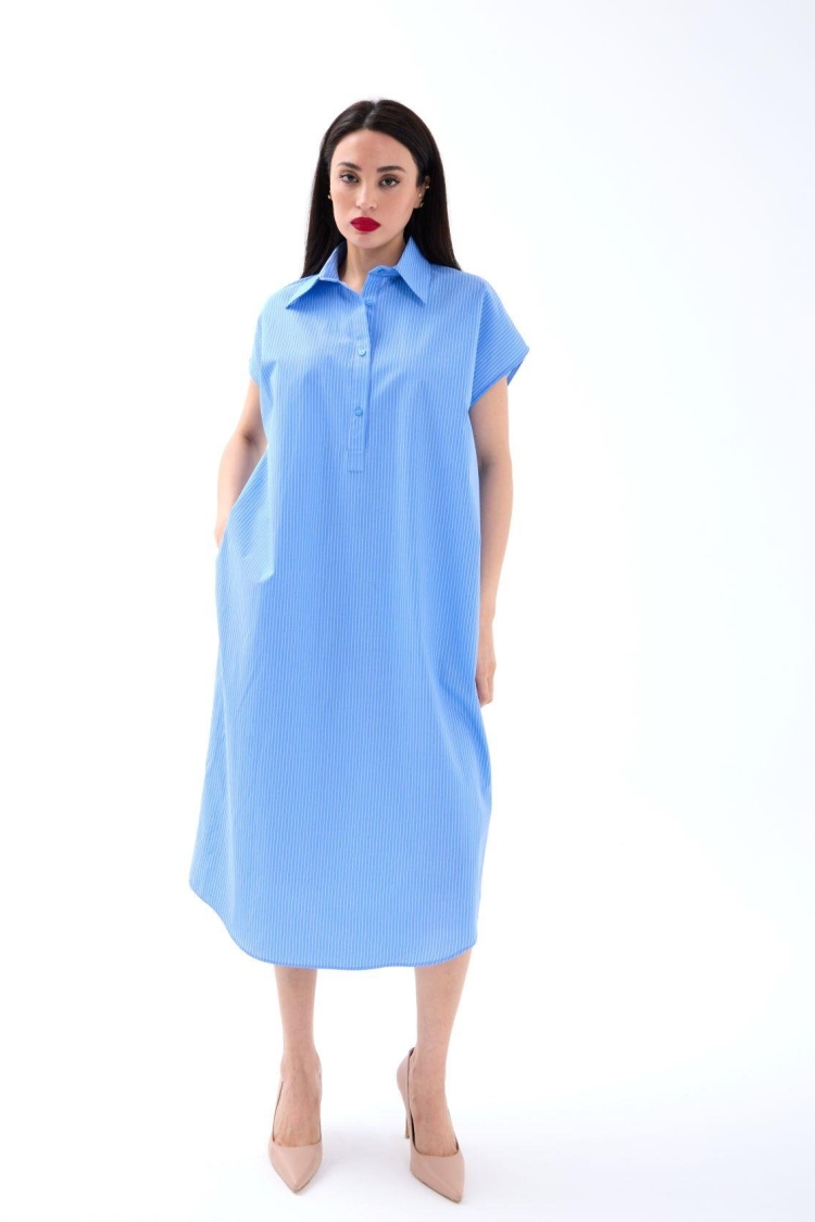 Dress - Dallas Striped - Fame - Globality Store - Women Clothes Wholesale Turkey