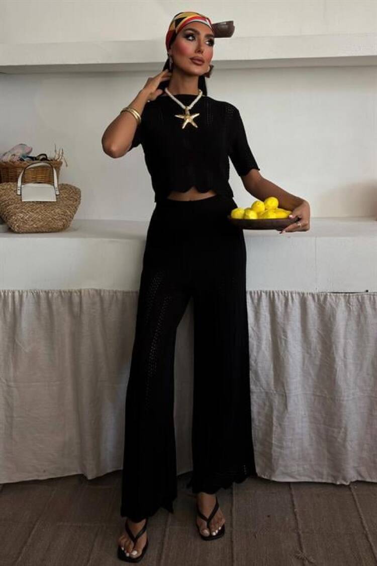 Knitwear Blouse Pants Double Suit