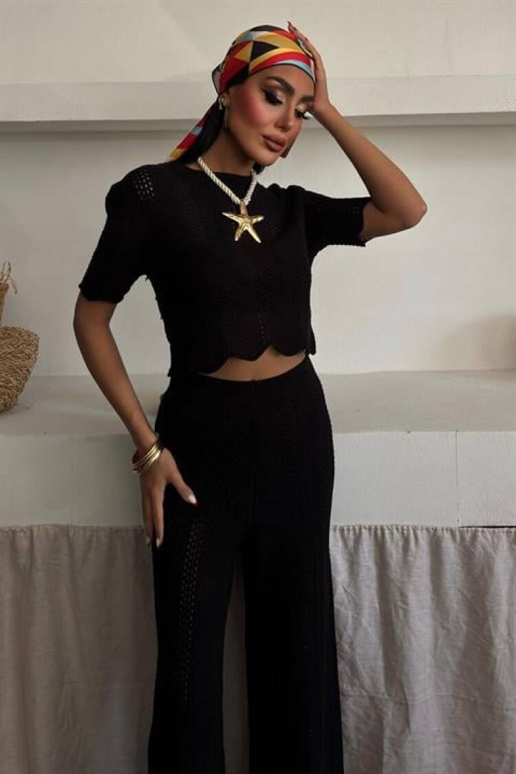 Knitwear Blouse Pants Double Suit