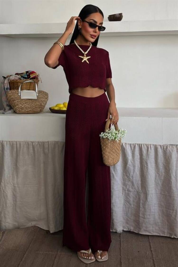 Knitwear Blouse Pants Double Suit