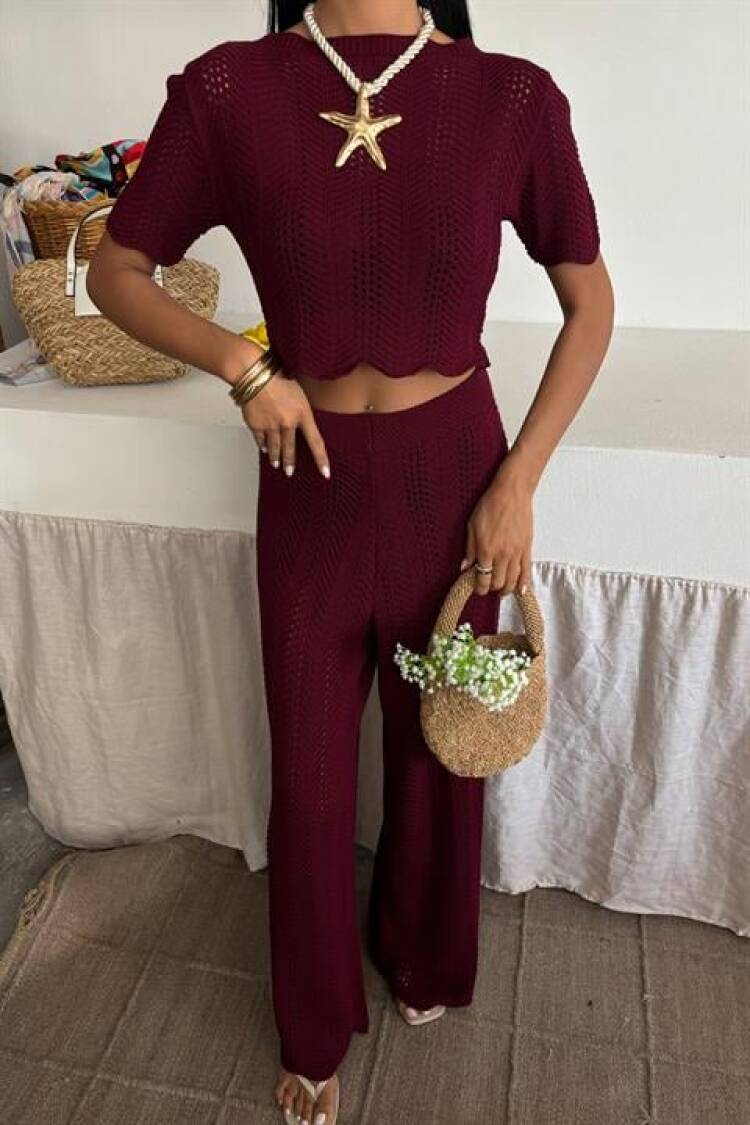 Knitwear Blouse Pants Double Suit