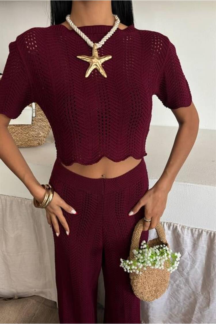 Knitwear Blouse Pants Double Suit