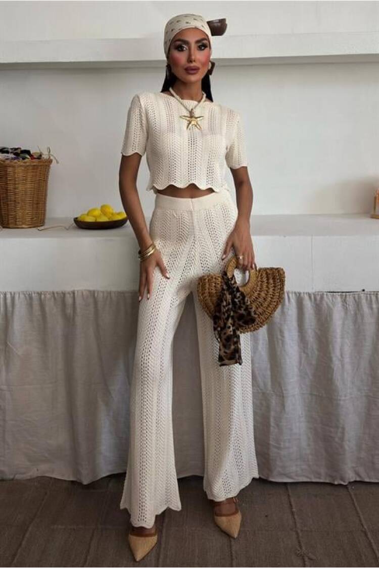 Knitwear Blouse Pants Double Suit - Sobe Istanbul - Globality Store - Women Clothes Wholesale Turkey