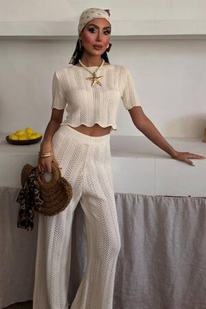 Knitwear Blouse Pants Double Suit - Sobe Istanbul - Globality Store - Women Clothes Wholesale Turkey