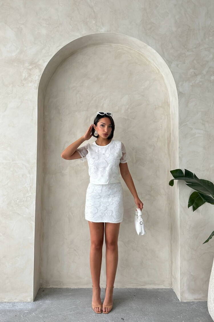 Bead Embroidered Skirt