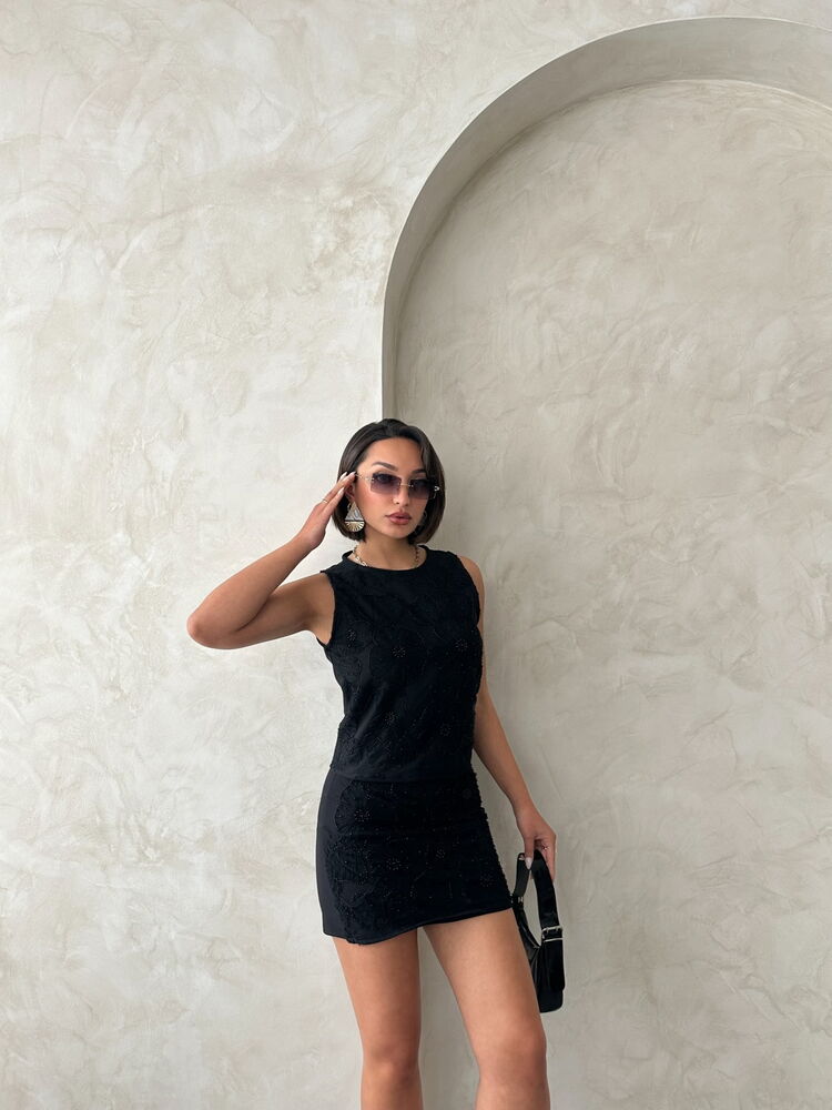 Bead Embroidered Skirt