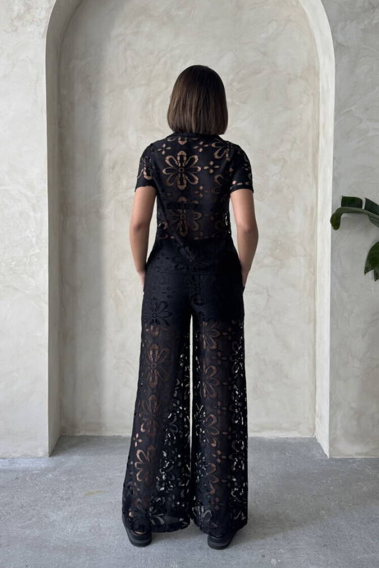 Lace Trousers - Black
