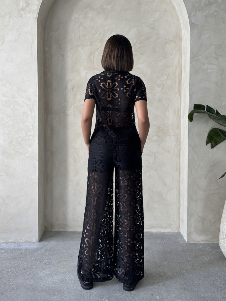 Lace Trousers - Black