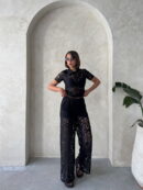 Lace Trousers - Black - Topshow - Globality Store - Women Clothes Wholesale Turkey