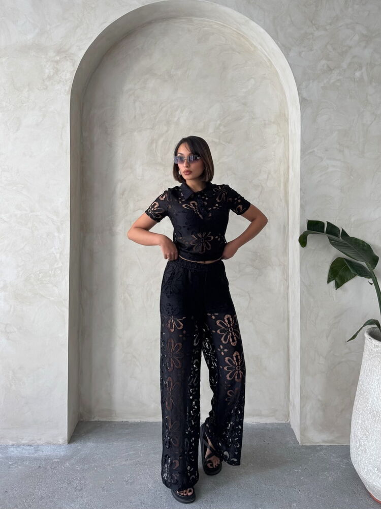 Lace Trousers - Black