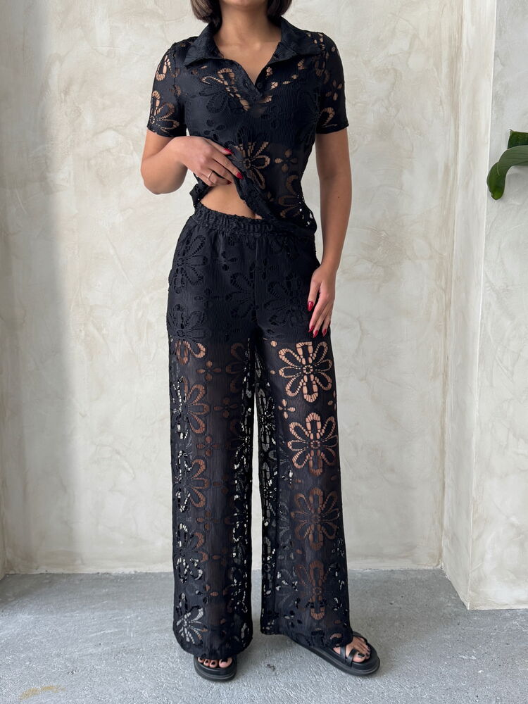 Lace Trousers - Black