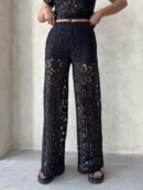 Lace Trousers - Black - Topshow - Globality Store - Women Clothes Wholesale Turkey