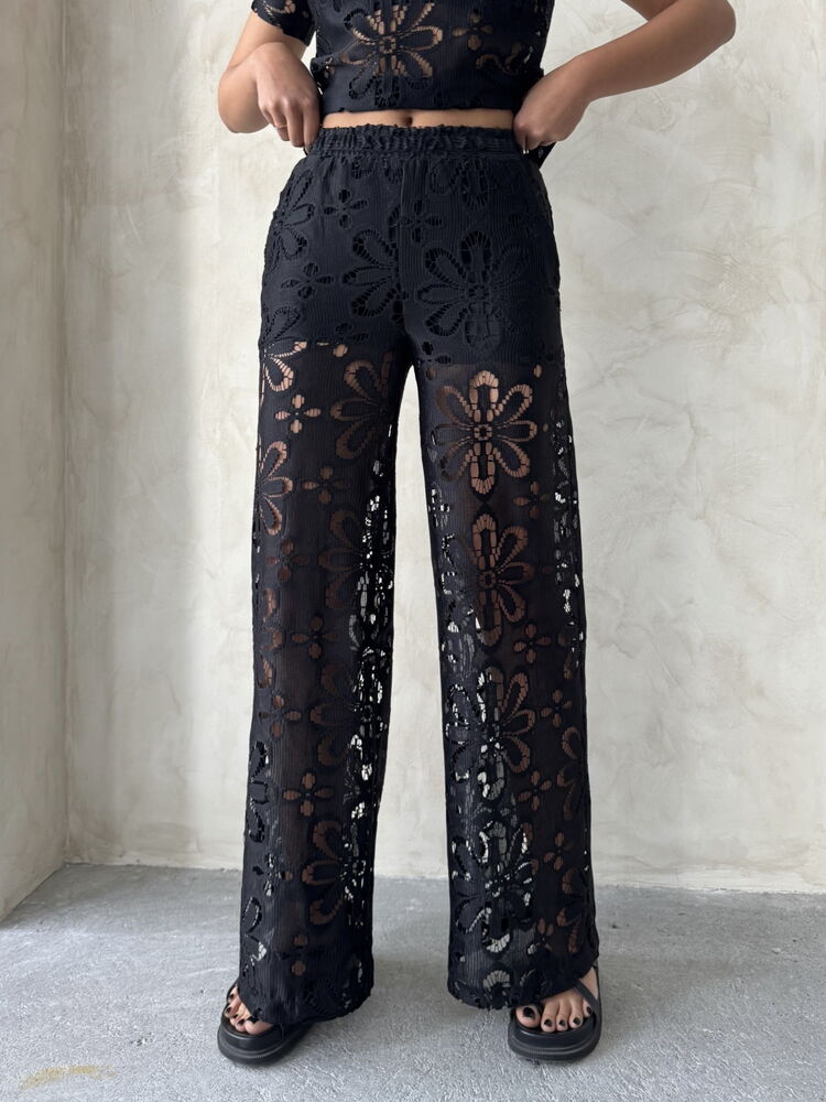 Lace Trousers - Black