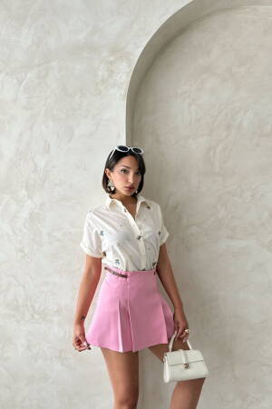 Belt Detailed Shorts - Topshow - Globality Store - Women Clothes Wholesale Turkey