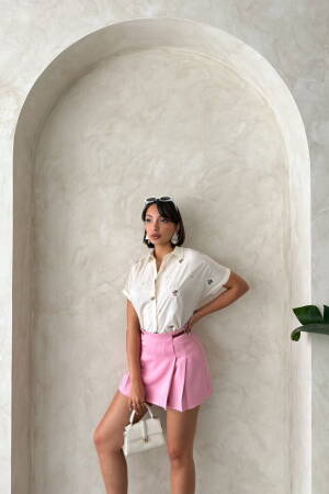 Belt Detailed Shorts - Topshow - Globality Store - Women Clothes Wholesale Turkey