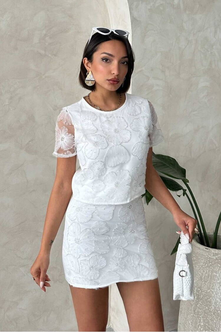 Bead Embroidered Blouse - Topshow - Globality Store - Women Clothes Wholesale Turkey