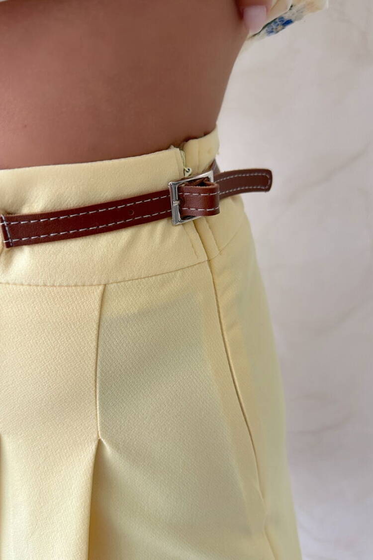 Belt Detailed Shorts