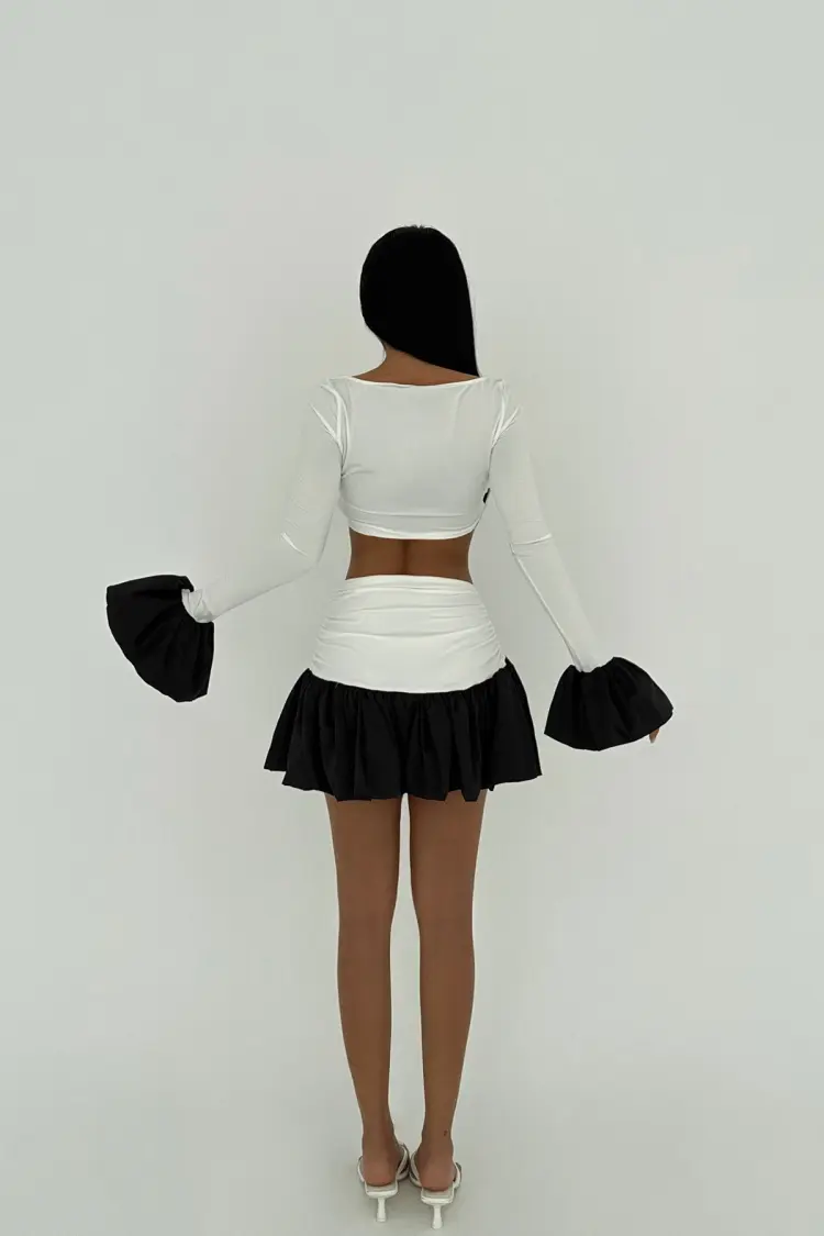 Two-Tone Skirt Suit