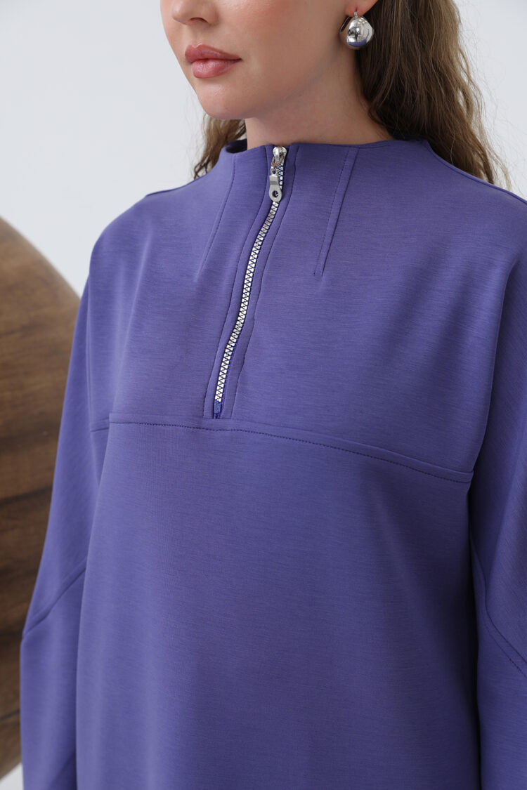 Women's Front Zipper Detailed Tunic