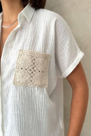Linen Shirt With Applique Pockets - Brand: Topshow - Women's Clothing Wholesale - Globality Store