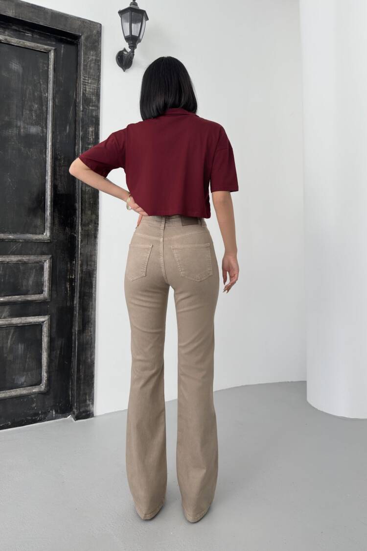 Women's High Waist Half Spanish Leg Jeans
