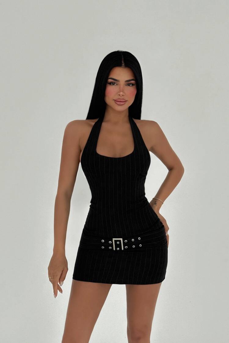 Joa Mini Belt Detail Dress - EYYO ATELIER - Globality Store - Women Clothes Wholesale Turkey