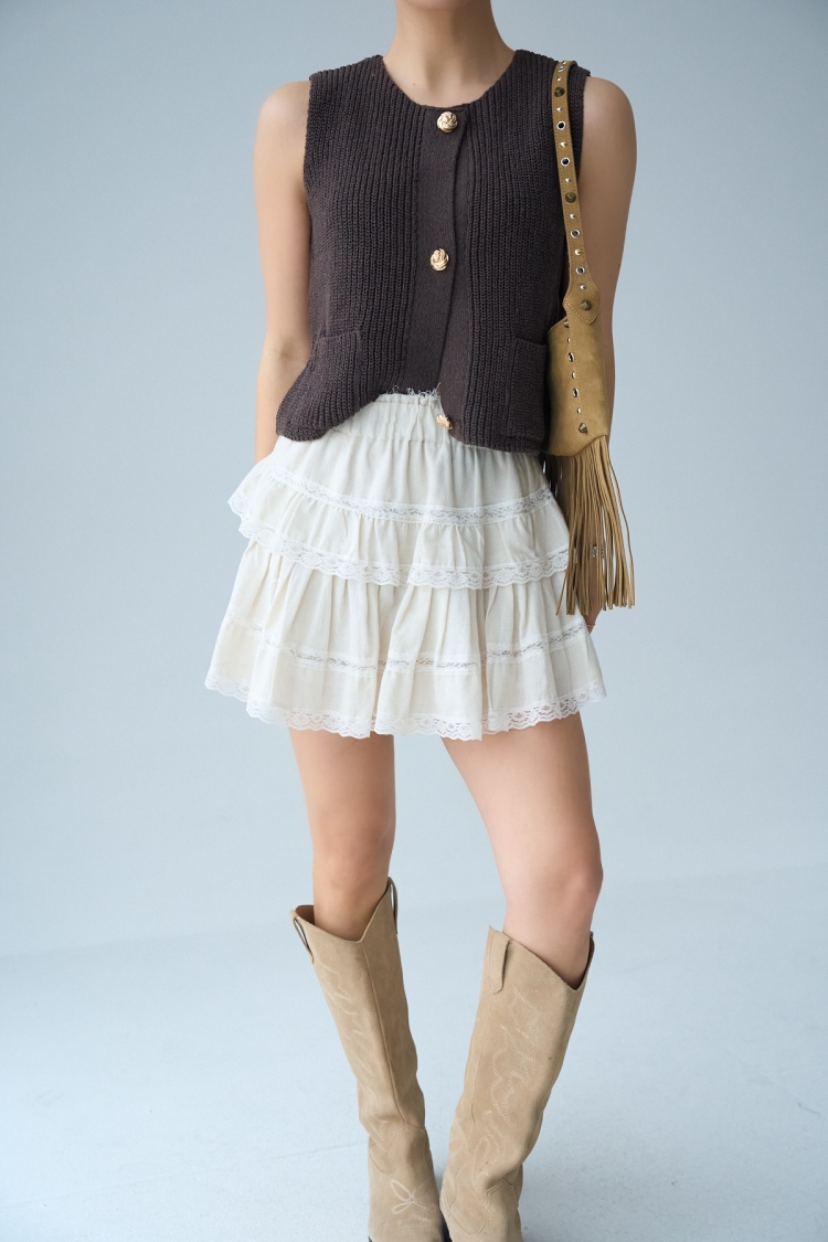 Zero Sleeve Knitwear Vest