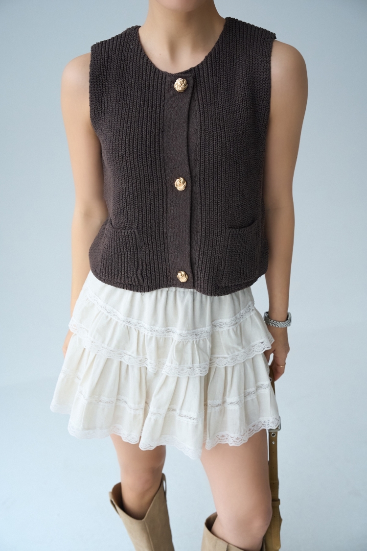 Zero Sleeve Knitwear Vest