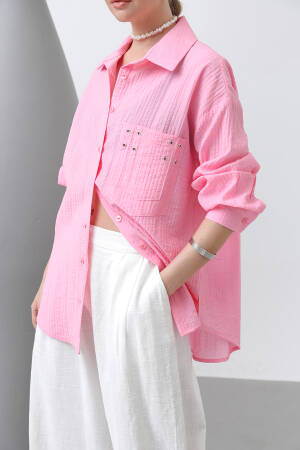 Women's Eyelet Detailed Shirt - SOUL - Globality Store - Women Clothes Wholesale Turkey