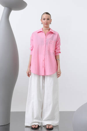 Women's Eyelet Detailed Shirt - SOUL - Globality Store - Women Clothes Wholesale Turkey
