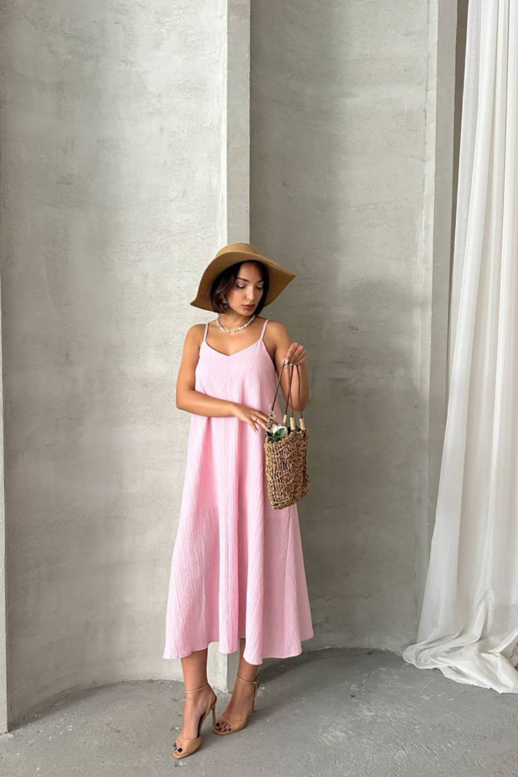 Slippery Dress With Adjustable Straps