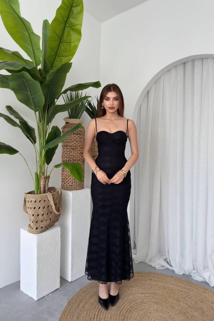Patterned Rope Strap Dress