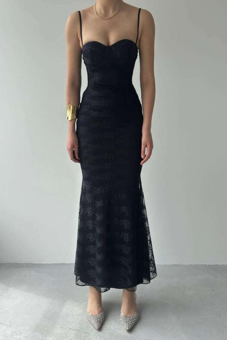 Patterned Rope Strap Dress