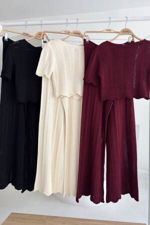 Knitwear Blouse Pants Double Suit