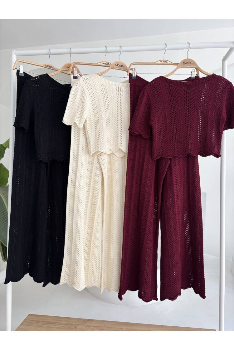 Knitwear Blouse Pants Double Suit