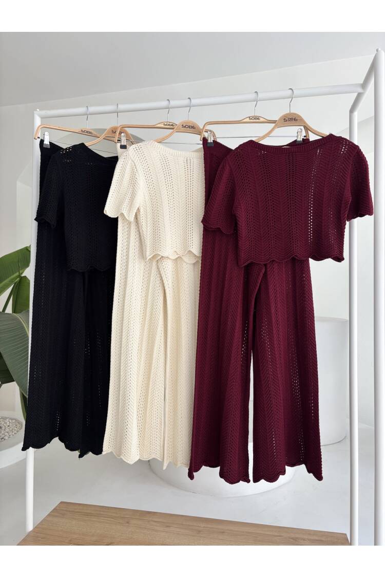 Knitwear Blouse Pants Double Suit